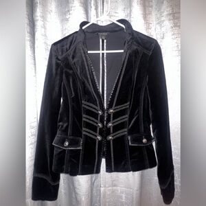 White House Black Market Velvet Jacket, size 8, black